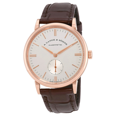 A. Lange & Sohne A. Lange and Sonhne Saxonia Silver Dial 18K Rose Gold Men's Watch 219.032