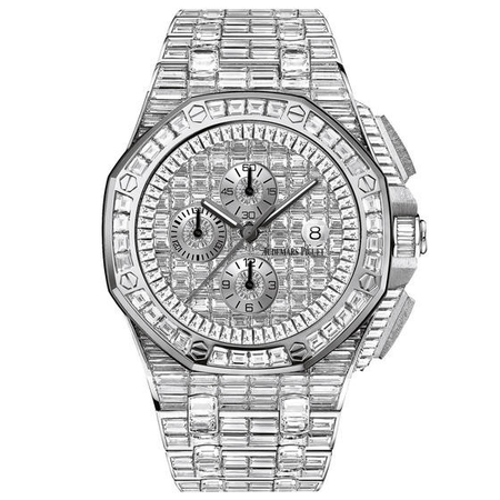 Audemars Piguet Royal Oak Offshore 18-carat White Gold Diamond Pave Automatic Men's Watch 26403BC.ZZ.8044BC.01