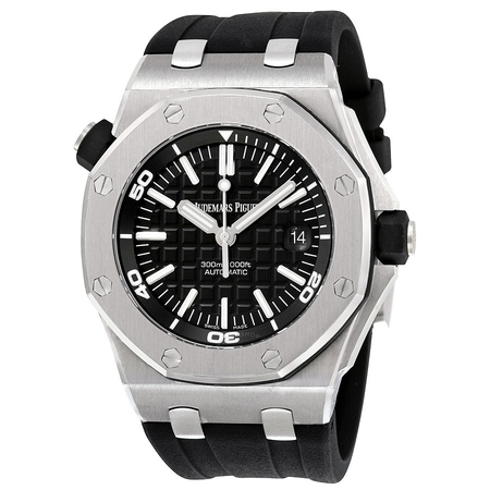 Audemars Piguet Royal Oak Offshore Diver Black Dial Black Rubber Men's Watch 15710STOOA002CA01