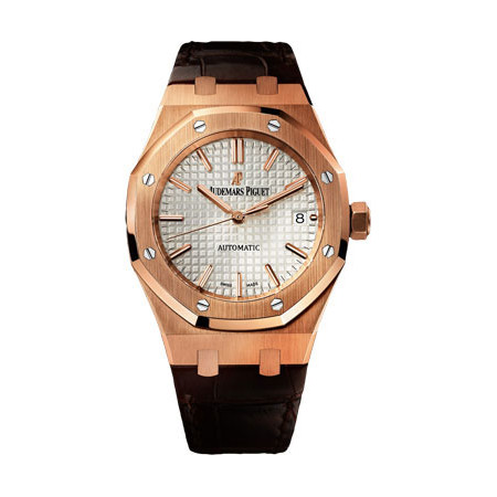 Audemars Piguet Royal Oak Automatic Silver Dial 18 kt Rose Gold Men's Watch 15450OR.OO.D088CR.01