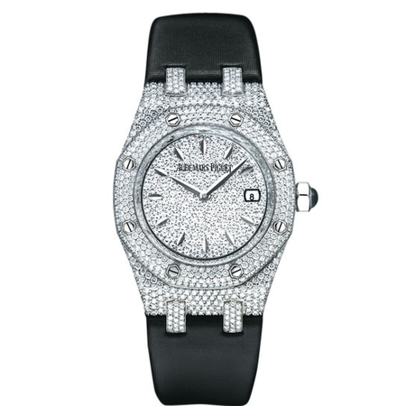 Audemars Piguet Royal Oak Diamond Pave 18 kt White Gold Ladies Watch 67625BC.ZZ.D004SU.01