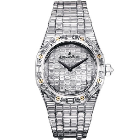 Audemars Piguet Royal Oak Diamond Pave White Gold Ladies Watch 67606BC.ZZ.9179BC.01