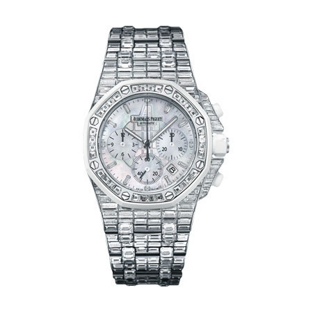 Audemars Piguet Royal Oak Offshore Chronograph White Gold and Diamond Ladies Watch 26114CKZZ9181BC01 26114CK.ZZ.9181BC.01