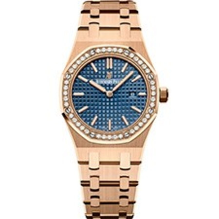 Audemars Piguet Royal Oak Quartz Diamond Silver Dial Ladies Watch 67651OR.ZZ.1261OR.02