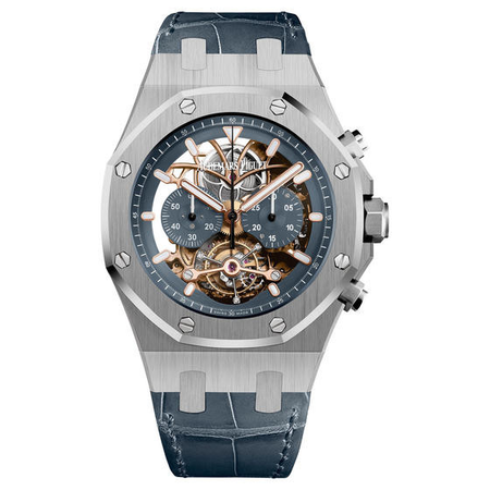 Audemars Piguet Royal Oak Tourbillon Blue Dial Men's Chronograph Watch 26347PT.OO.D315CR.01