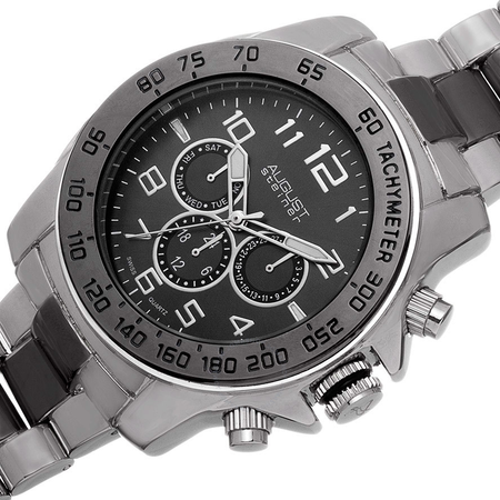 August Steiner Black Men's Watch AS8095TTB
