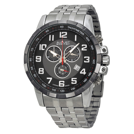 August Steiner Black Men's Watch AS8118SSB