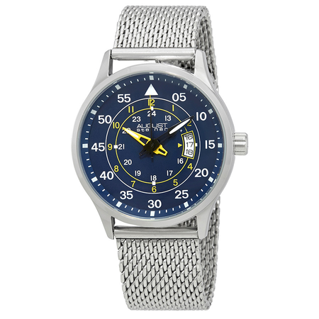 August Steiner Blue Dial Men's Casual Mesh Watch AS8223SSBU