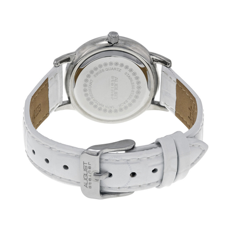 August Steiner Mother of Pearl Dial Silver-Tone Ladies Watch AS8056WT