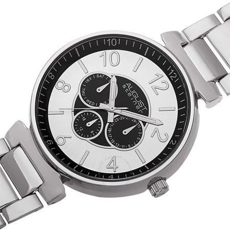 August Steiner Silver-Tone Men's Watch AS8102SS