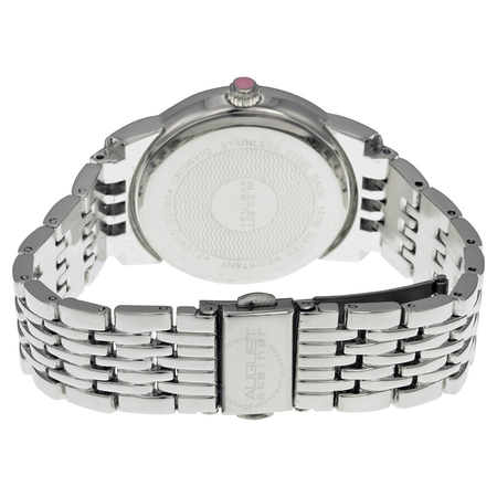 August Steiner Silver-tone Diamond Ladies Watch AS8045PK