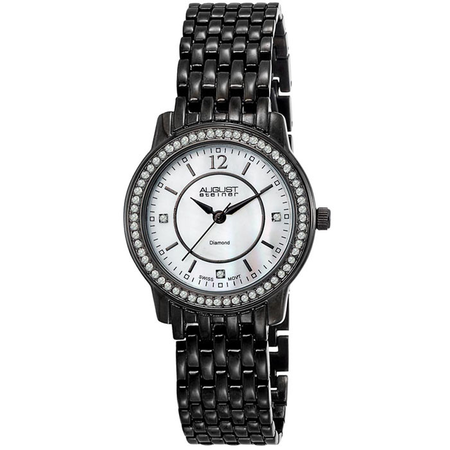 August Steiner Black Base Metal Ladies Watch AS8027BK