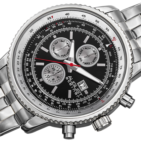 August Steiner Black Dial Men's Watch AS8162SSB