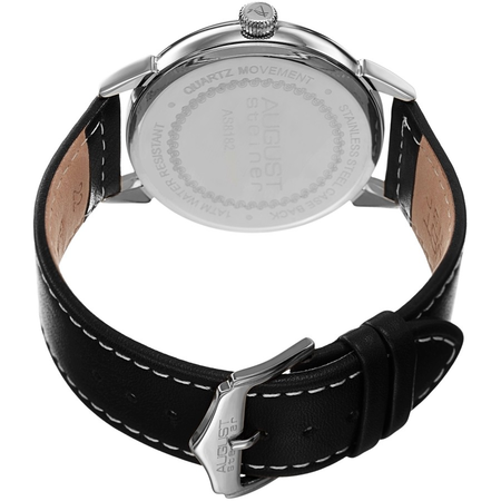 August Steiner Black Dial Men's Watch AS8182SSB