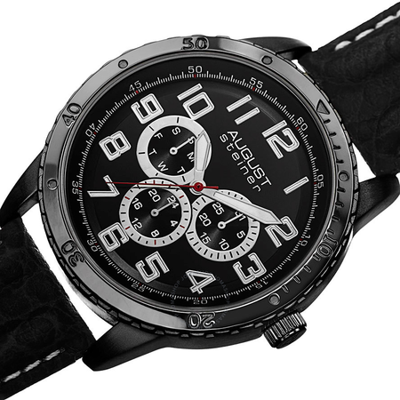 August Steiner Black Men's Watch AS8116BK