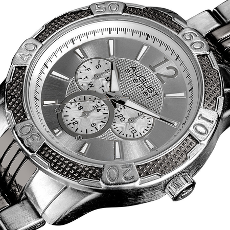 August Steiner Multi-Function Two-Tone Men's Watch AS8058SS