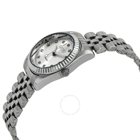 August Steiner Silver-tone Diamond Ladies Watch AS8046SS