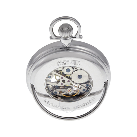 August Steiner Silver-tone Pocket Watch AS8017SS