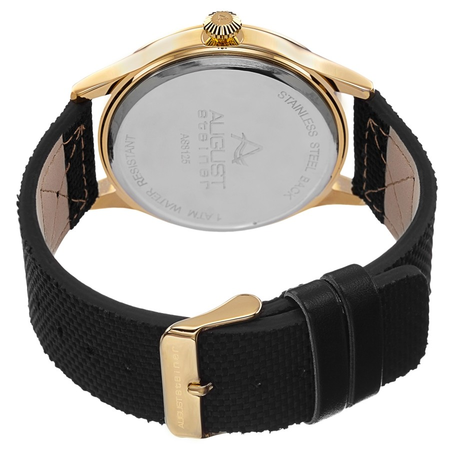 August Steiner Black Dial Men's Watch AS8125YG
