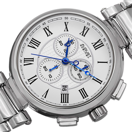 August Steiner Chronograph Silver-tone Dial Men's Watch AS8148SS
