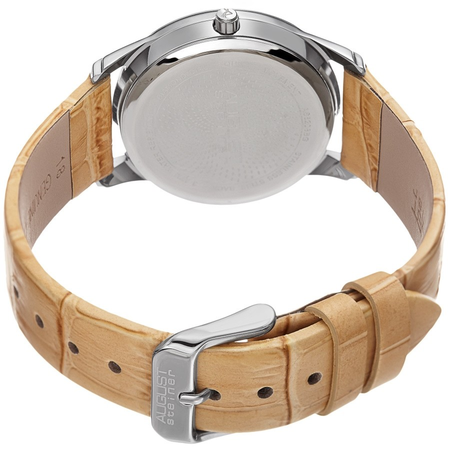 August Steiner Diamond Silver-tone Dial Ladies Watch AS8208BG