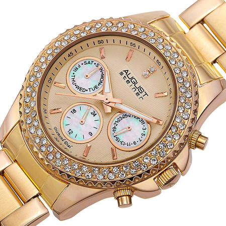 August Steiner Champagne Ladies Watch AS8100YG
