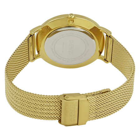 August Steiner Orange Dial Men's Gold Tone Watch AS8218YG