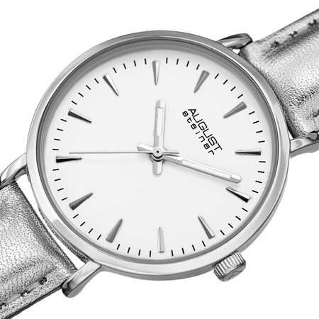 August Steiner White Dial Ladies Watch AS8259SS