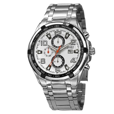 August Steiner White Dial Men's Watch AS8127SSW