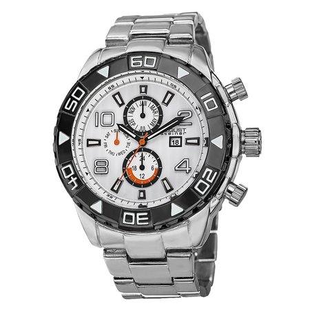 August Steiner White Dial Men's Watch AS8130SSW