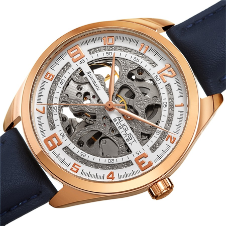 August Steiner White Dial Men's Watch AS8264RGBU