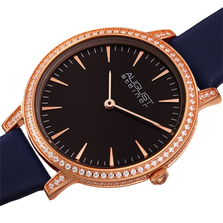 August Steiner Black Dial Ladies Watch AS8274BU