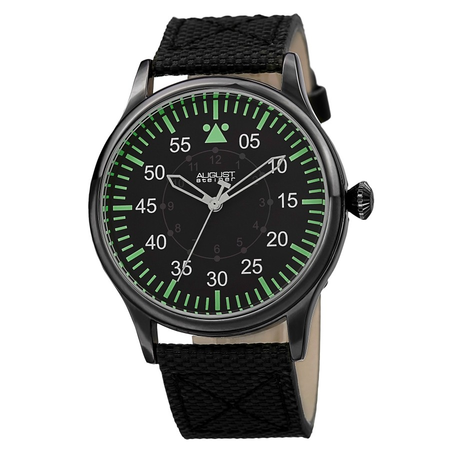 August Steiner Black Dial Men's Watch AS8125BK