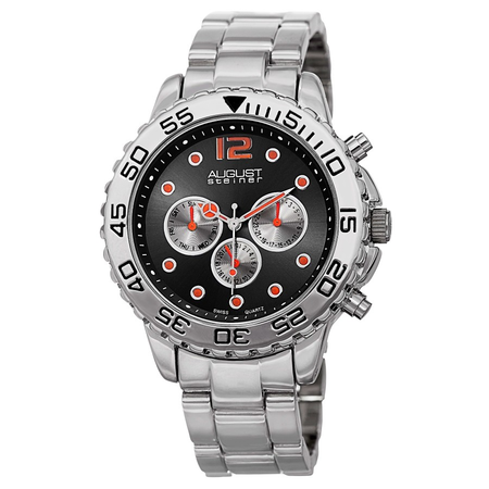 August Steiner Black Dial Men's Watch AS8158SSB