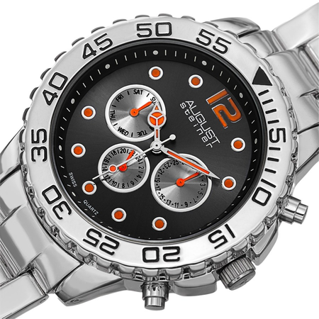 August Steiner Black Dial Men's Watch AS8158SSB