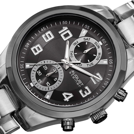 August Steiner Black Dial Men's Watch AS8173TTB