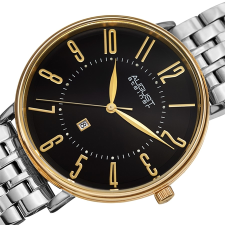 August Steiner Black Dial Men's Watch AS8257TTG