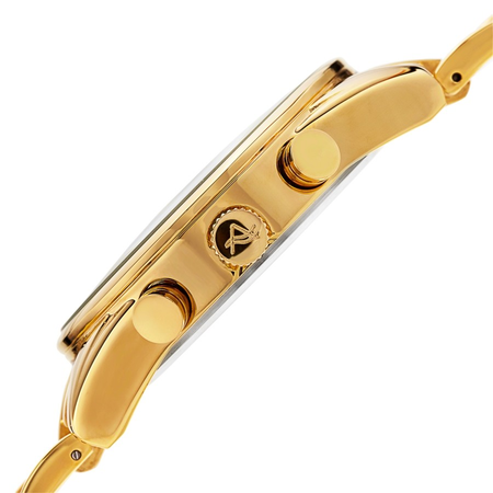 August Steiner Chronograph Gold Tone Dial Men's Watch AS8163YG