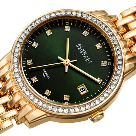 August Steiner Diamond Green Dial Ladies Watch AS8262GN
