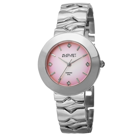 August Steiner Diamond Pink Dial Ladies Watch AS8157PK