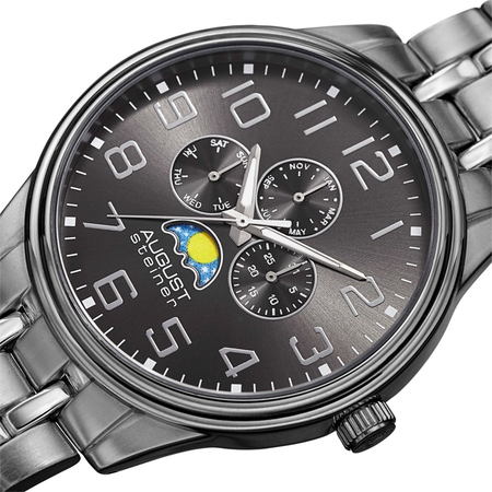 August Steiner Grey Dial Men's Watch AS8174BK
