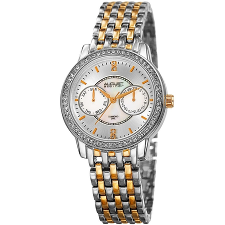 August Steiner Silver-tone Dial Ladies Watch AS8228TTG