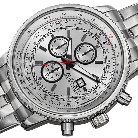 August Steiner Silver-tone Dial Men's Watch AS8162WT