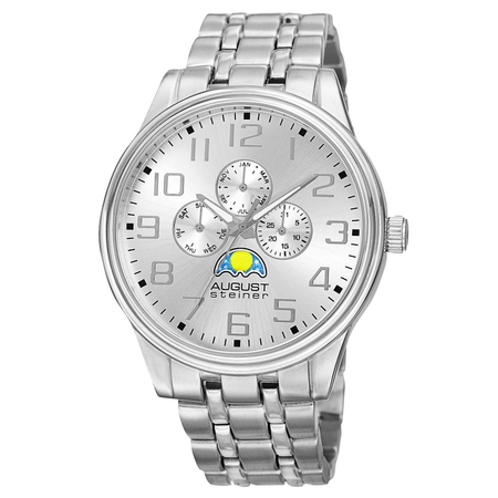 August Steiner Silver-tone Dial Men's Watch AS8174SS
