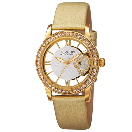 August Steiner White Dial Ladies Watch AS8176YG