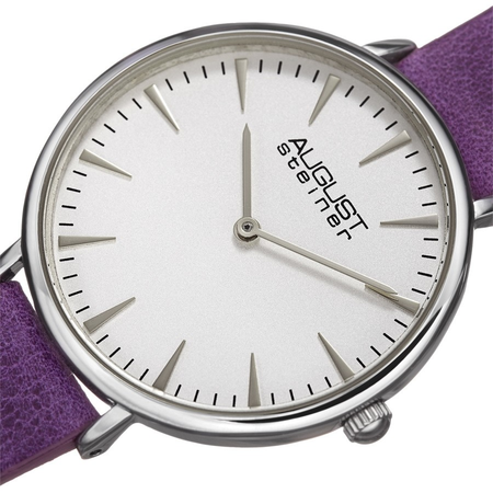 August Steiner White Dial Ladies Watch AS8187PU