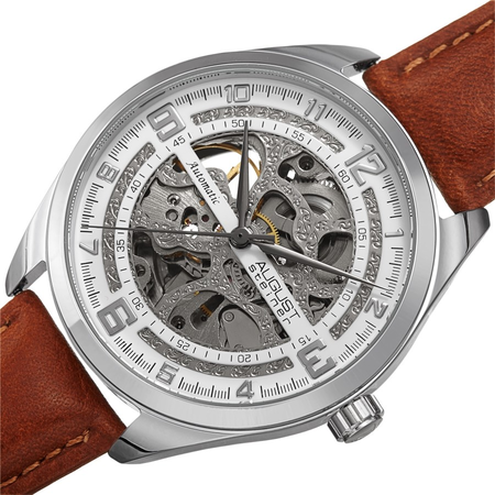 August Steiner White Dial Men's Watch AS8264SSTN