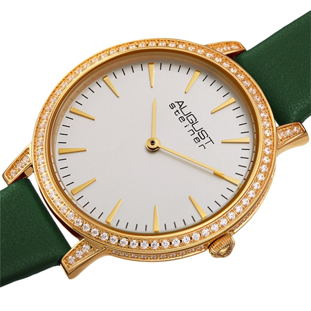 August Steiner White Dial Ladies Watch AS8274GN