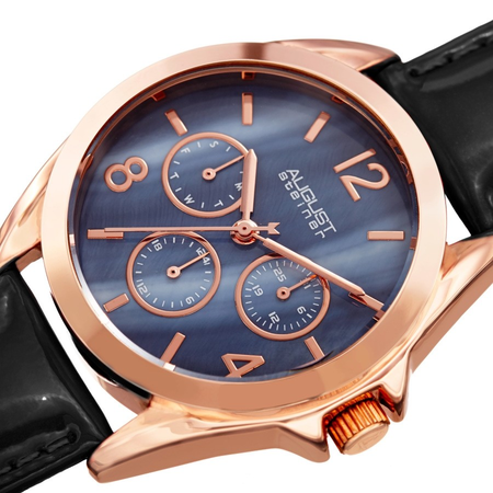 August Steiner Black Dial Ladies Watch AS8191BKR
