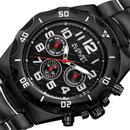 August Steiner Black Dial Men's Watch AS8161BK